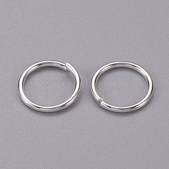 真鍮製オープンタイプ丸カン  ラウンド  カドミウムフリー＆鉛フリー  銀色のメッキ  1.2x12mm  内径約9.6mm&nbsp;X-J0CPE021