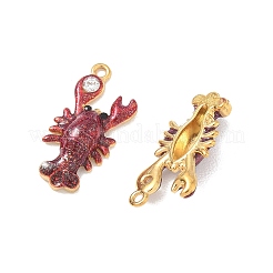 Anhänger aus Edelstahl 304 mit Emaille und Glitzerpulver&nbsp;STAS-Q119-07G-02