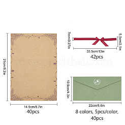 Винтажный бумажный конверт в стиле ретро в западном стиле DIY-CP0002-48