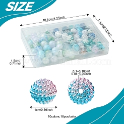 200 шт. 10 вида бусин в виде ягод из искусственного жемчуга и непрозрачного акрила OACR-FS0001-96A