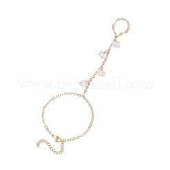 Гальваническое стекло бабочка подвески кольцо браслет для женщин BJEW-JB11770