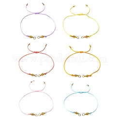 6шт 6-цветный нейлоновый плетеный шнур для изготовления браслета AJEW-FS00001