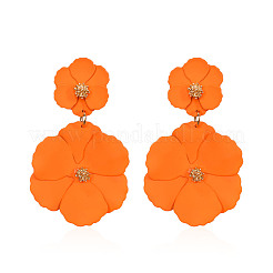 Серьги-гвоздики из сплава с цветочным узором&nbsp;FS-WG2BF72-08