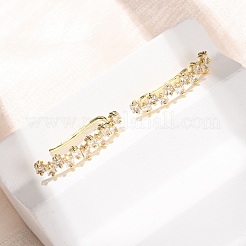Orecchini a perno in ottone con pavé di zirconi cubici&nbsp;KK-CBAA351-07G