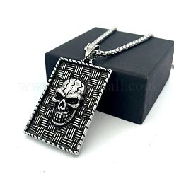 Винтажный панк-кулон в виде черепа из нержавеющей стали 304 для мужчин.&nbsp;TO1001