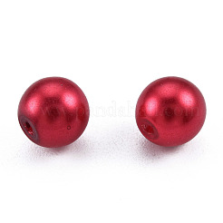 ガラスパールビーズ  ラウンド  カラムアクリルビーズ容器付  ミックスカラー  8.5x7.5mm  穴：1mm  箱：85x85x85&nbsp;GLAA-T024-09