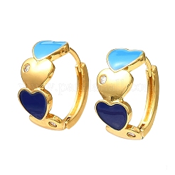 Pendientes de aro esmaltados de acero inoxidable 304 para mujer&nbsp;EJEW-K271-07G