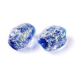 Ручной стеклянные фольга бисер пряди&nbsp;FOIL-N033-02B