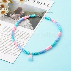 Полимерная глина бисера ожерелья NJEW-JN03585-05