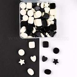 120pcs 12 perles de bois naturel peintes de style&nbsp;WOOD-LS0001-36