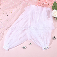 Abnehmbare Brautspitzenschals aus Polyester&nbsp;AJEW-WH0348-22A