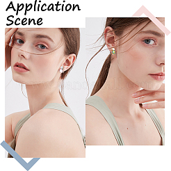 60 шт. 2-х цветные латунные клипсы для сережек KK-SP0001-11