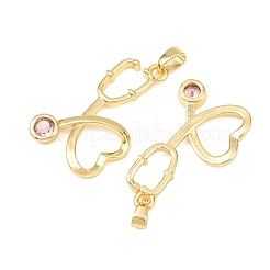 Латунные микро проложить кубического циркония подвески&nbsp;KK-C248-18G