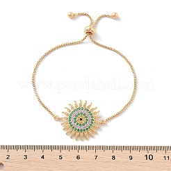 Браслеты-слайдеры из бронзы с микропаве из кубического циркония KK-R217-49G-02