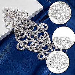 Accessoires décoratifs en strass cristal laiton pour ceintures à chaîne&nbsp;KK-WH0816-001
