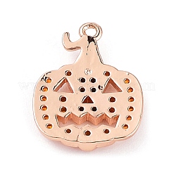 Pendenti con placcatura in ottone arancione con zirconi cubici&nbsp;KK-D031-03RG