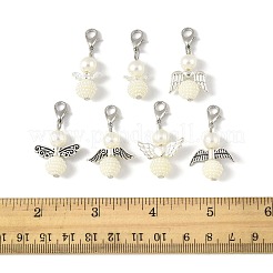 14 шт. 7 стиля АБС пластик имитация жемчуга подвеска украшения HJEW-FS00042-02-1
