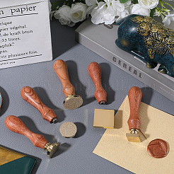 Сырая (непокрытая) восковая печать латунный пустой штамп AJEW-CP0007-44A