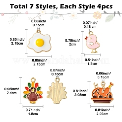28 шт. 7 стиля подвески из сплава и эмали на тему Дня благодарения&nbsp;ENAM-YW0005-18