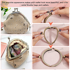 10шт 10 цвета железный замок-поцелуй рамка для ручки кошелька&nbsp;IFIN-BBC0001-07