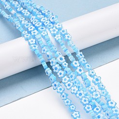 Millefiori a mano fili di perline di vetro&nbsp;LAMP-J035-6mm-59
