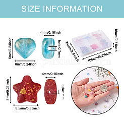 220шт 22 стиля прозрачные окрашенные распылением стеклянные бусины GLAA-CW0001-02