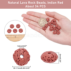 Fili di perle di roccia lavica naturale&nbsp;G-AR0003-89
