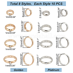8 пакет 8 стиль латунная рамка для бусин KK-PH0009-48