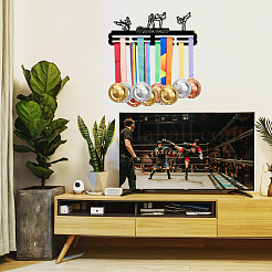 Спортивная тема железная вешалка для медалей настенная стойка для дисплея ODIS-WH0021-539