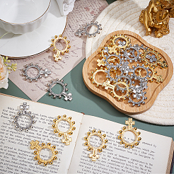 30 шт. двухцветные четки-подвески из цинкового сплава на одну декаду&nbsp;FIND-PH0028-95