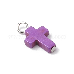 Окрашенные синтетические бирюзовые подвески PALLOY-JF03687