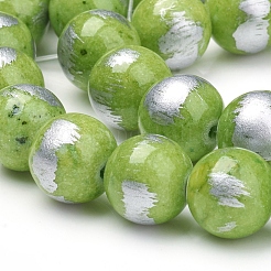Abalorios de jade natural de mashan hebras&nbsp;G-G833-10mm-16