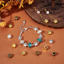 50 шт. 5 цвета в тибетском стиле из цинкового сплава с отпечатками собачьих лап европейские бусины MPDL-UN0001-02