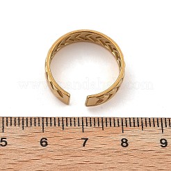 Стрелка 304 нержавеющая сталь открытое манжетное кольцо для женщин&nbsp;LS-RJEW-M049-01G-06