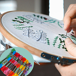 6-слойная полиэфирная нить для вышивания OCOR-WH20074-01A-03