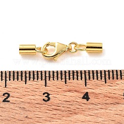 925スターリングシルバーカニカン  コードエンドとスタンプ925個付き  18KGP本金メッキ  22mm  内径：2mm&nbsp;STER-P055-03C-G