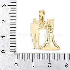 Valentinstag Messing Micro Pave klare Zirkonia Anhänger&nbsp;KK-H273-43G-03