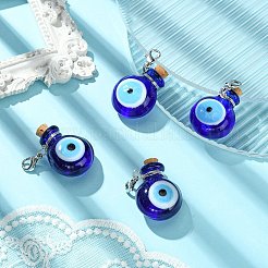 Ручная работа сглаз лэмпворк подвеска для флакона духов украшения HJEW-CJ00011