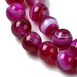 Натуральные полосатые агатовые бусы G-I392-A01-6mm-01