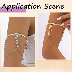 2шт. 2-х цветные браслеты из железа и латуни на плечо&nbsp;BJEW-CY0001-11A