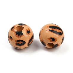 Окрашенные деревянные европейские бусы WOOD-F017-04F