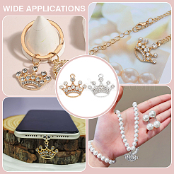 32шт 2 цвета подвески из сплава со стразами FIND-ME0002-01