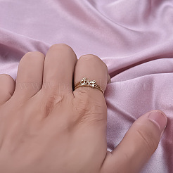 Стильное кольцо-манжета из нержавеющей стали 304 с дизайном в виде любовного письма для женщин YU4373-2