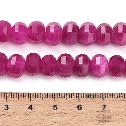 染め加工天然石ホワイトジェイドビーズ連売り  カボチャ  多面カット  スミレ  9.5~10x7~8mm  穴：1.2mm  約51個/連  14.76''（37.5センチメートル）&nbsp;GG-CBA9106-01E