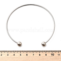 Fabrication de bracelets manchettes en acier inoxydable 201 de 1.8 mm&nbsp;BJEW-Z144-01P-02