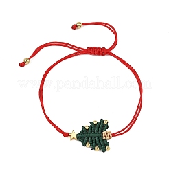 Bracelets ajustables en corde de nylon tressée avec étoile en laiton&nbsp;BJEW-TA00762-02
