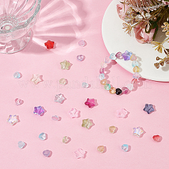 200шт 2 стиля прозрачные стеклянные бусины GLAA-AR0001-72