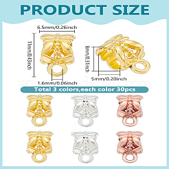 90 шт. 3-х цветные литые трубчатые дужки&nbsp;FIND-LP0001-77