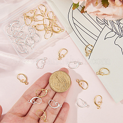 40 шт. 2 цвета латунные крючки для серег&nbsp;KK-BBC0022-96