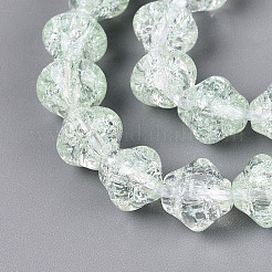Transparentes craquements perles de verre brins&nbsp;GLAA-Q115-04A-06